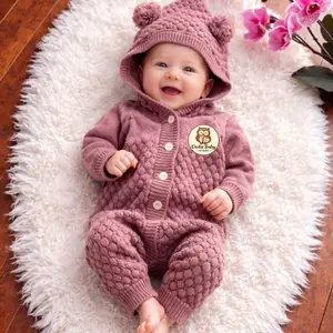 Jumper Rajut Bayi Perempuan & Laki-Laki Usia 0-12 Bulan Bahan Premium Lembut Nyaman untuk Keseharian