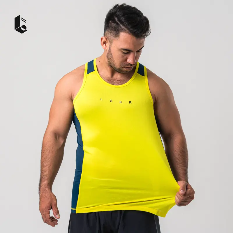 Lockerwear Baju Sleeveless Sport Slim Quick Dry Fit Lari Jogging Running Training Gym Fitness Kaos Singlet Pria 2