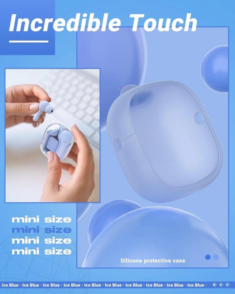 Product Introduction of KY8 MINI Headphones Transparent Body, 6 Colors, True Wireless Stereo Sound with Digital Display, Built-in Microphone Earbuds Music 3