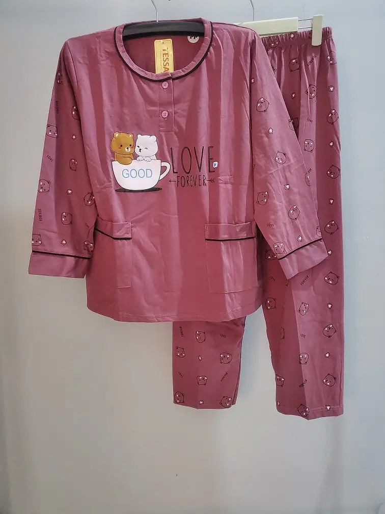 Baju Tidur PP Standart Tessa/SETELAN Wanita Dewasa PP Standart (celana panjang lengan panjang)