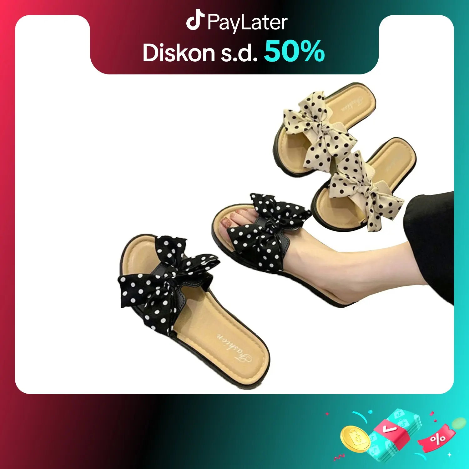 YESPLUS 1899 Sandal Selop Jelly Model Pita Terbaru Wanita Import PCU Sendal Luar Ruangan