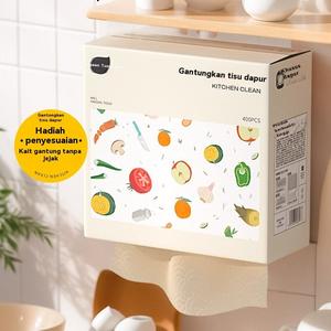 Tuala Kertas Dapur Berasaskan Tumbuhan, Tisu Pembersih Pakai Gantung, Diperbuat daripada Pulpa Buluh, Penyerap Minyak dan Air, Sesuai untuk Kegunaan Dapur sink  absorbent  pad tis  user  baguna penyerap air pakai buang tisu & tisu pengelap dapur Supplies