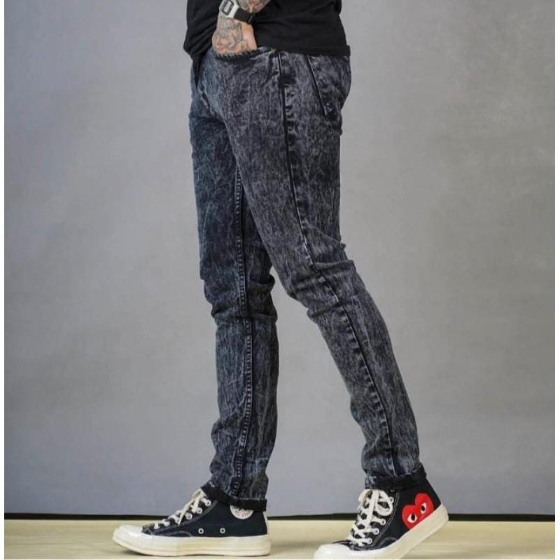 Product Introduction of Celana Jeans Pensil Pria Slimfit Denim / Celana Panjang Laki-laki Model Terbaru / Celana Pria Model Pensil Terlaris 5