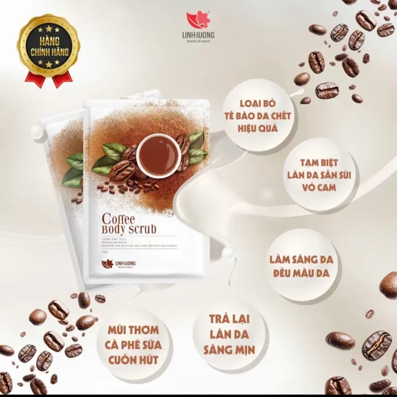 Bột tắm trắng , tẩy da chết toàn thân linh hương