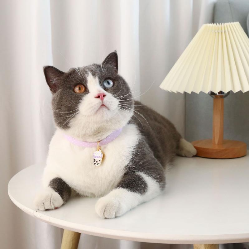 Product Introduction of Pet cat New Year's collar adjustable buckle bells polka dot blessing bag pendant puppy rabbit necklace accessories 33