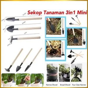 ￼Sekop Tanaman Mini 3in1 Alat Berkebun Sekop Set Garpu Cangkul Garden Tools Taman Rumahan