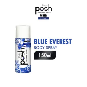 Posh Men Perfumed Spray Ice Cool Blue Everest Sensasi Dingin 150ml