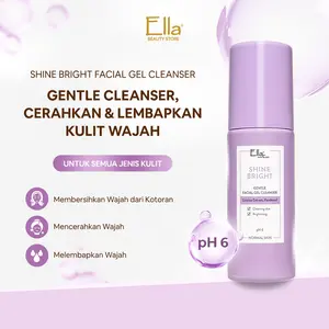 Ella Skincare Shine Bright Gentle Facial Gel Cleanser With Licorice & Panthenol - Menjaga Kulit Agar Cerah & Lembab