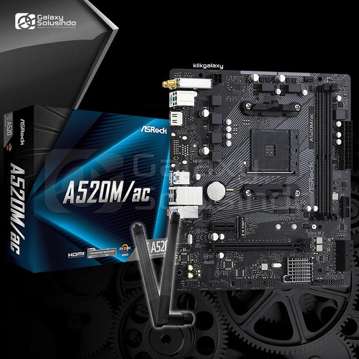 Gambar Asrock A520M/ac WIFI - AMD A520 AM4 DDR4 Motherboard dari Gasol Maspion Square Surabaya Kota Surabaya Tokopedia