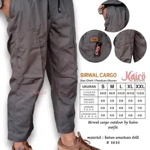 Celana sirwal cargo outdoor by kairo outfit Muslim Pria Dewasa xl
