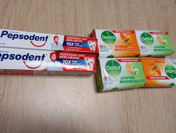 Product Review of 2psc pepsodent (75g)+ 4pcs sabun Dettol batang besar (100gr) from S**i S**i 0