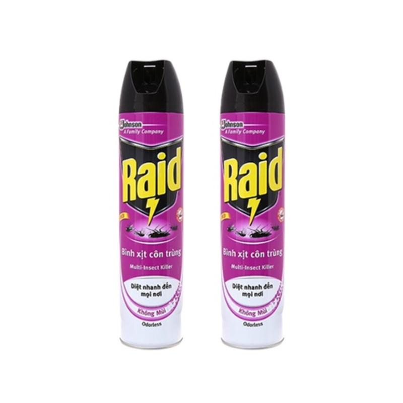 Combo 2 Bình Xịt Côn Trùng RAID Không Mùi 520ml