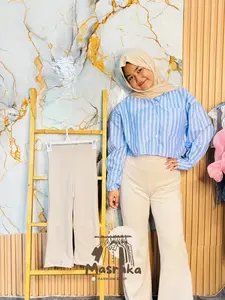 Masraka Fashion - Celana Cutbray Couple Ibu dan Anak 1-13 Thn Scuba Premium