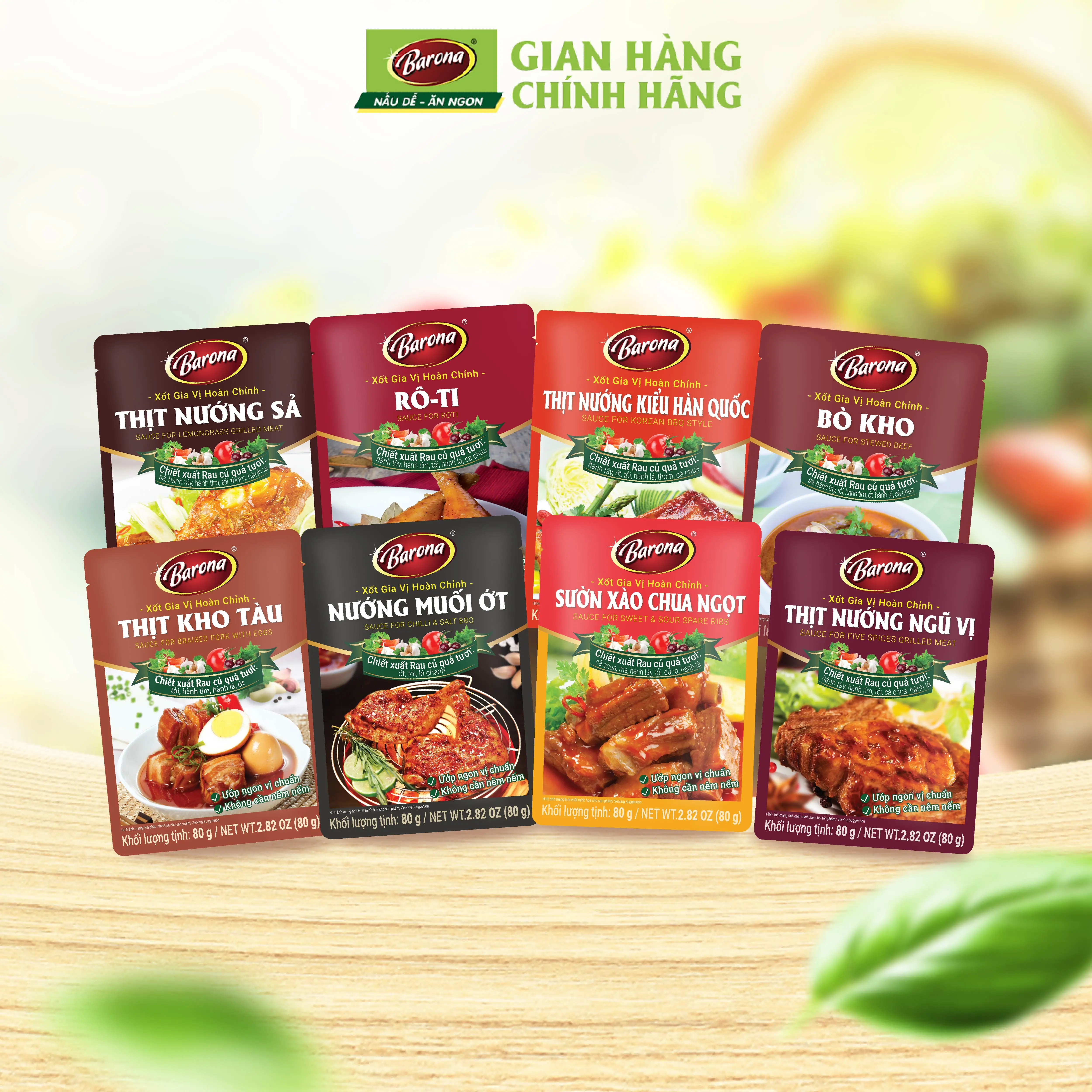Gia Vị Barona 80g ướp ngon chuẩn vị không cần nên nếm