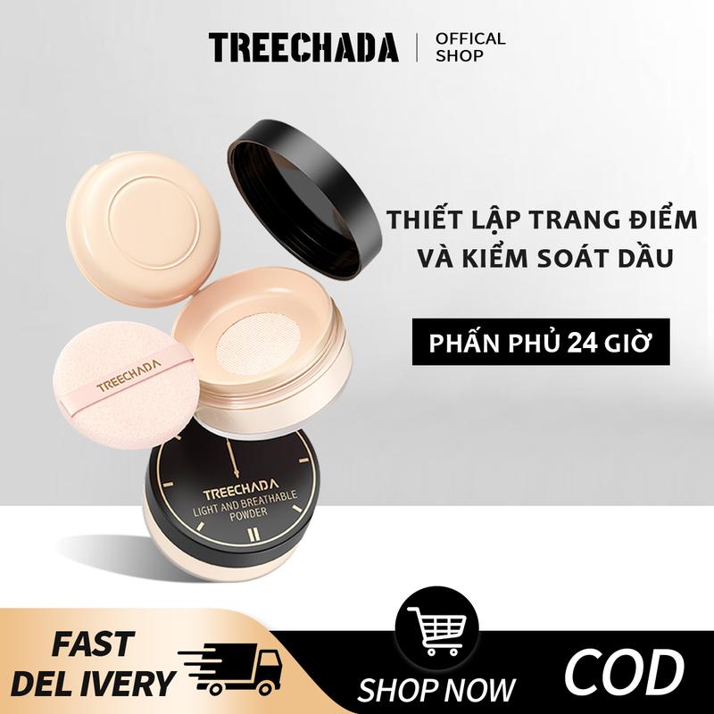 Phấn Phủ, Treechada, Phấn Phủ Trang Điểm Che Khuyết Điểm, Bóng Ngọc Trai, Kiểm Soát Dầu, Lâu Trôi, Thích Hợp Để Trang Điểm, Khóa Lớp Trang Điểm