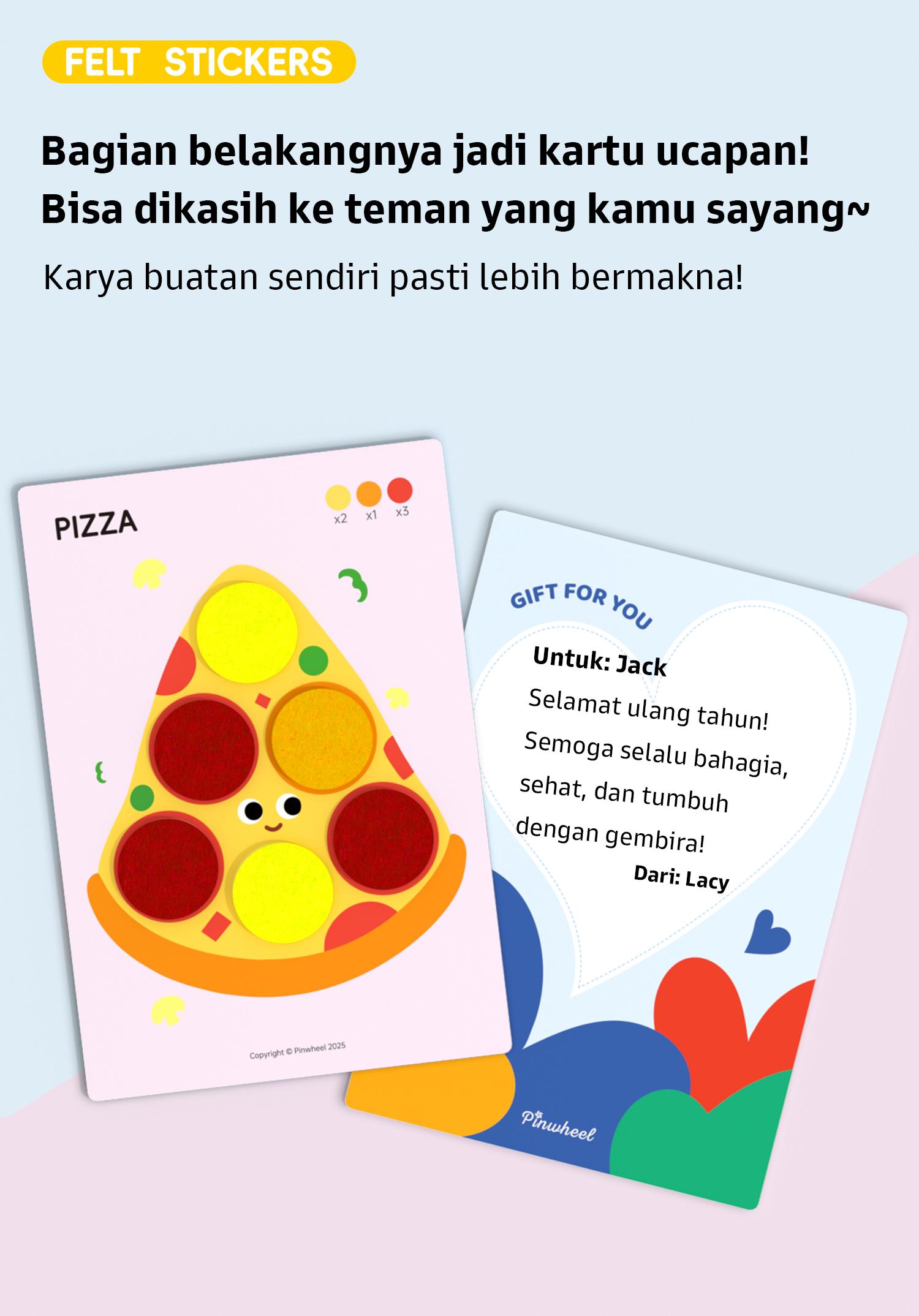 Pinwheel Felt Sticker DIY Mainan Edukasi Anak Stiker Busa Lembut Berwarna Kreatif Untuk Usia 3 Tahun Ke Atas