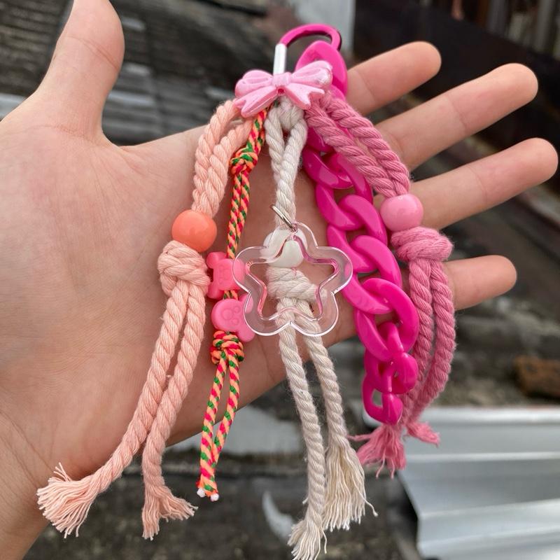 Aksesoris Gantungan Tas Wanita Couple Pita Sekolah Bag Charm Lucu Aesthetic Murah 5