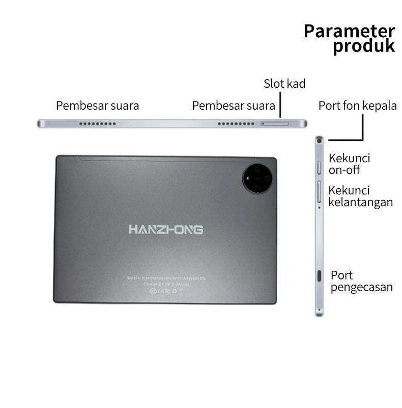 【COD】2025 Han.Z MatePad  5G Tablet H13. 10.3 inci baru[16GB+1TB] Pengalaman profesional seperti PC |Tampilan layar penuh warna asli OLED 120Hz l ultra-tipis | ultra-portabel Wifi 9