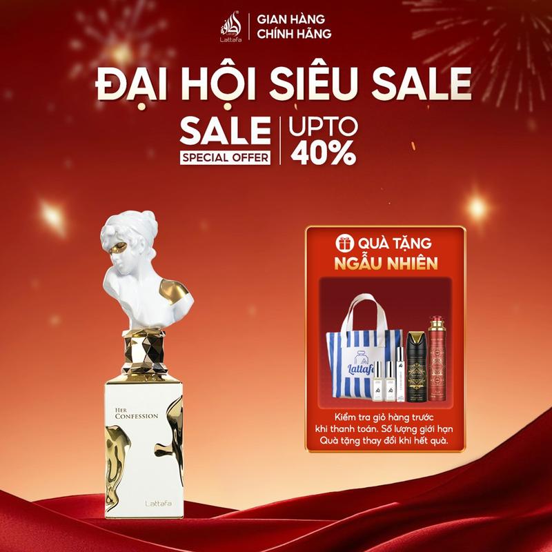  Nước hoa nữ Lattafa Her Confession hương xạ hương hoa vani quyến rũ tinh tế 100ml 