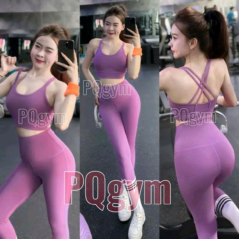 Sét Đồ Tập Gym Yoga Áo Bra Viền Trước Sau 4 Dây Đan Quần Dài Cạp Cao Poly 2da Chạy  Gym sport Tập Yoga. Top bộ thể thao nữ