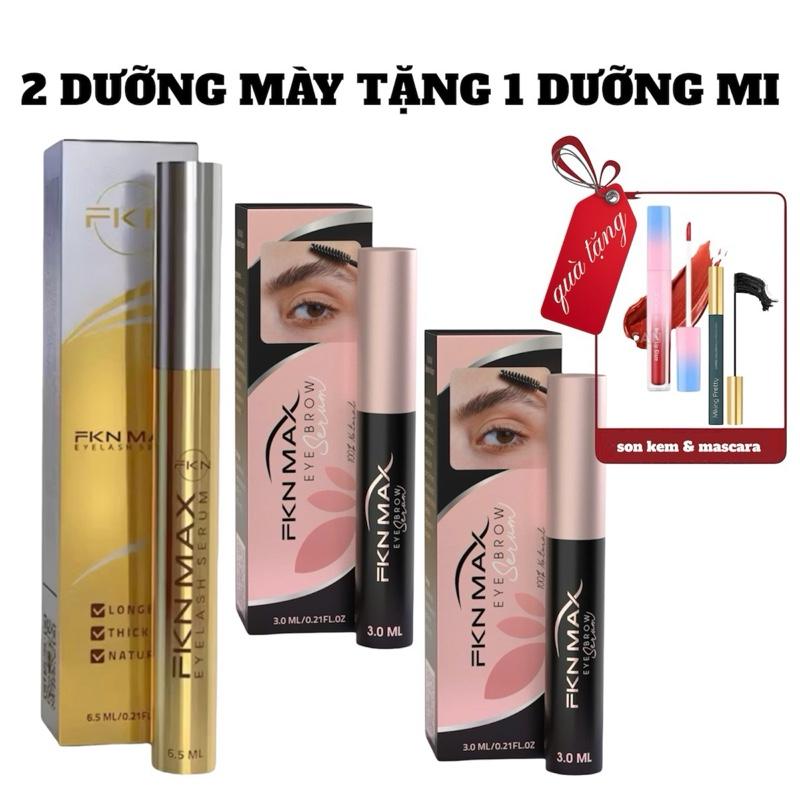 Shop Bình Dương 2 Dưỡng Mày Tặng 1 Dưỡng Mi FKN MAX VIP. Hỗ trợ cải thiện lông mày thưa ít nhạt Dành cho nam và nữ. Gel Cosmetic Mỹ Phẩm Trang Điểm Women Trang Điểm Phấn Phủ