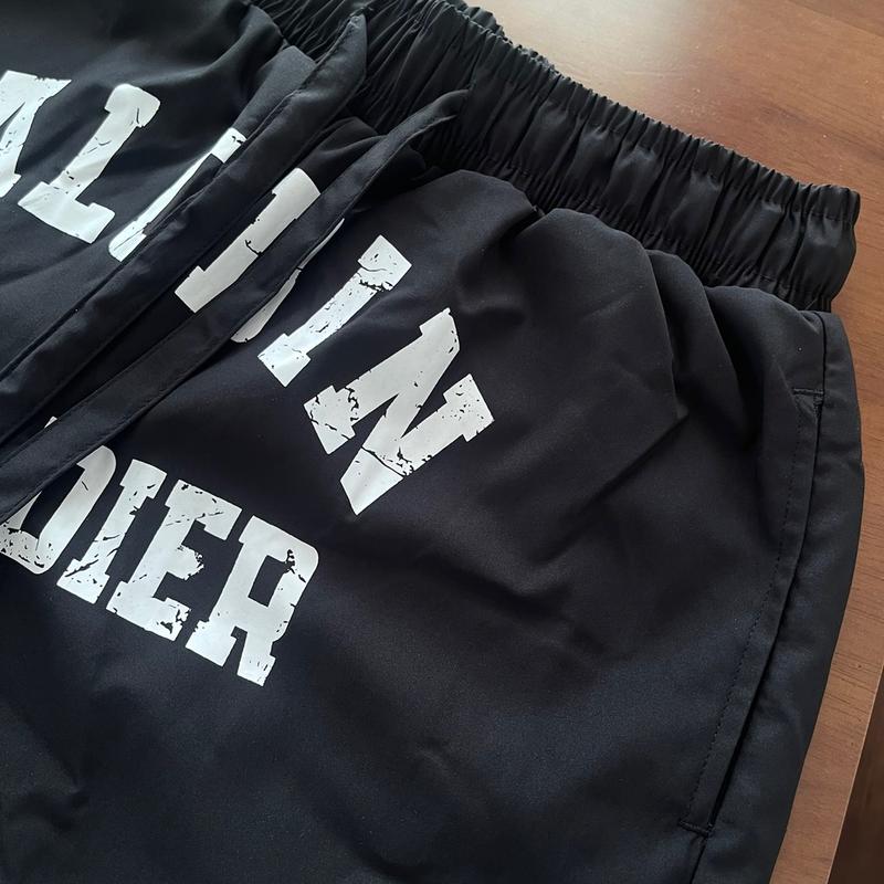 [DEAL MỞ BÁN] ALODIN.atedier | Quần short ALODIN Dù Lì In Lụa cao cấp 2 lớp lót lưới form trên gối  Nam Nữ S2 Menswear 4
