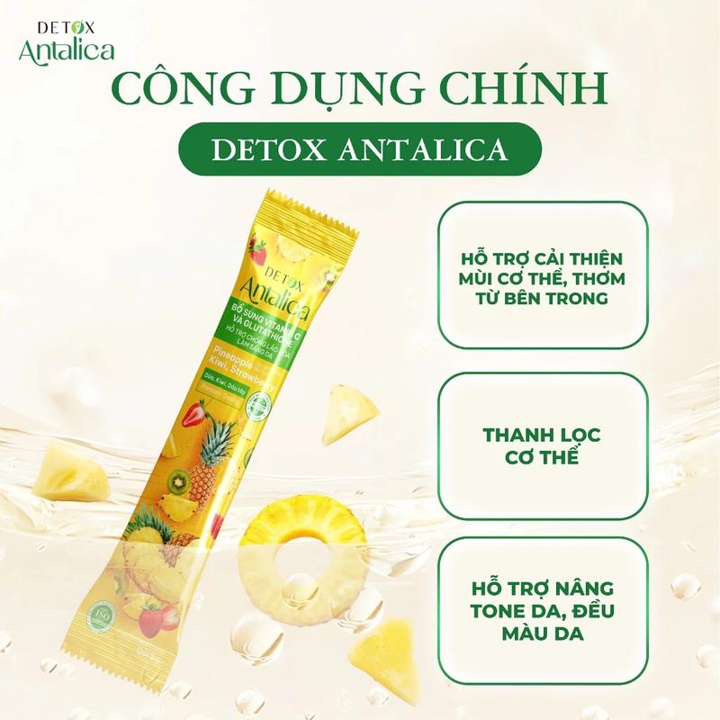 (SÉT NÓNG) Detox Dứa Thơm Antalica Hỗ Trợ Sáng Da, Cung Cấp Vitamin C Hộp 3g x 20 gói 2