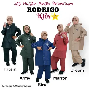 Jas Hujan Anak Laki-laki dan Perempuan Atasan dan Celana Jas Hujan Anak Sekolah PAUD/TK/SD By RODRIGO KIDS Bahan Kuat,Tebal dan Elastis