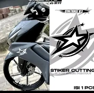 stiker cutting bintang V3 stiker aksesoris motor aerox vario beat Scoopy dll sticker  love striping api Motorcycle