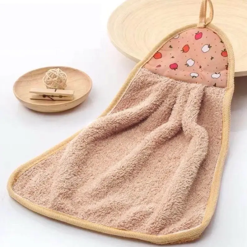 Kain lap tangan gantung mini 13x30 cm cuci Tangan Premium Handuk Cleaning apron ballerina farm tahan abrasi sastra hitam Gantungan Strong Spons