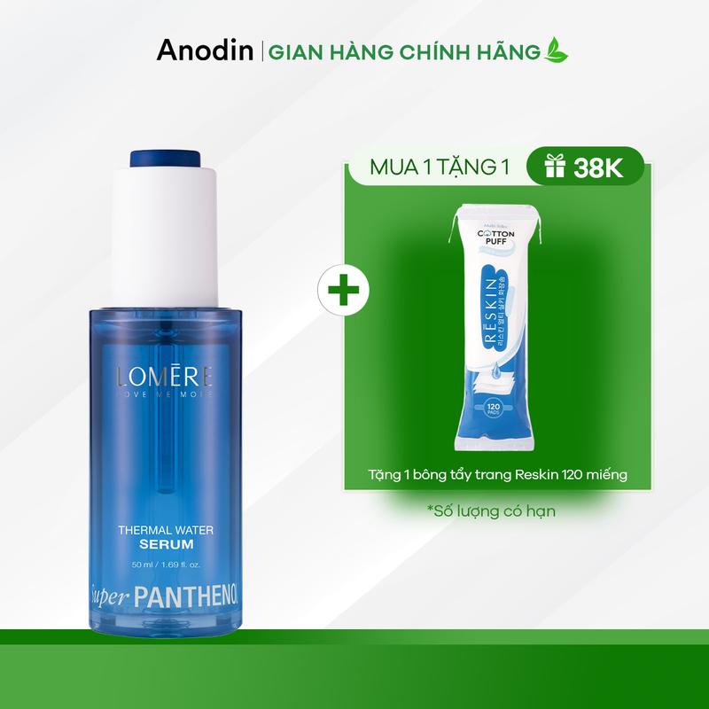 Serum khoáng B5 cấp ẩm phục hồi LOMERE Super Panthenol Thermal Water Serum 50ml