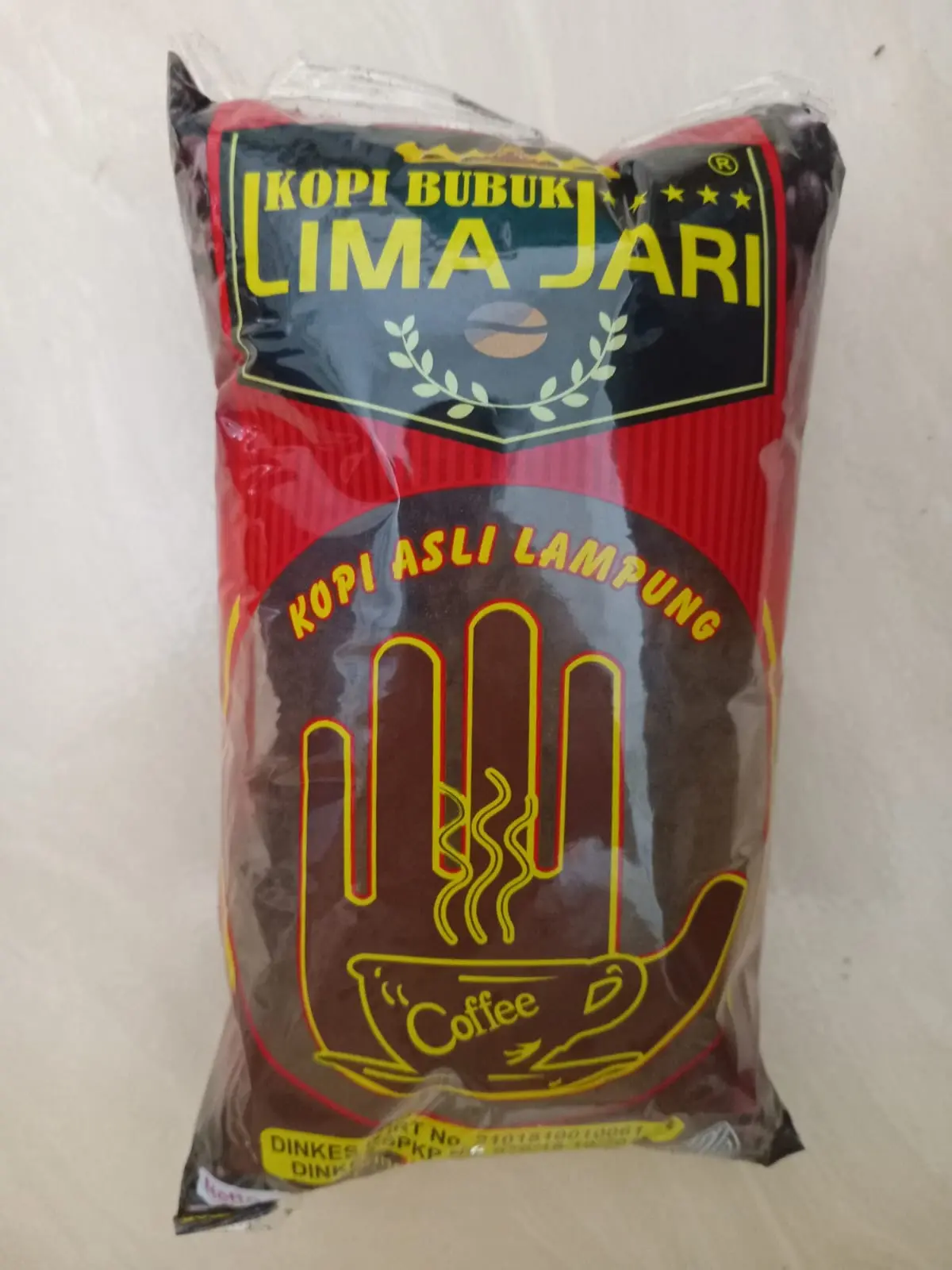 Kopi bubuk Lampung LIMA JARI 200gr