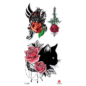 Stiker Tato Sementara Spider Lily, Stiker Tato Sementara Tahan Air untuk Bekas Luka Bunga, Stiker Tato Sementara