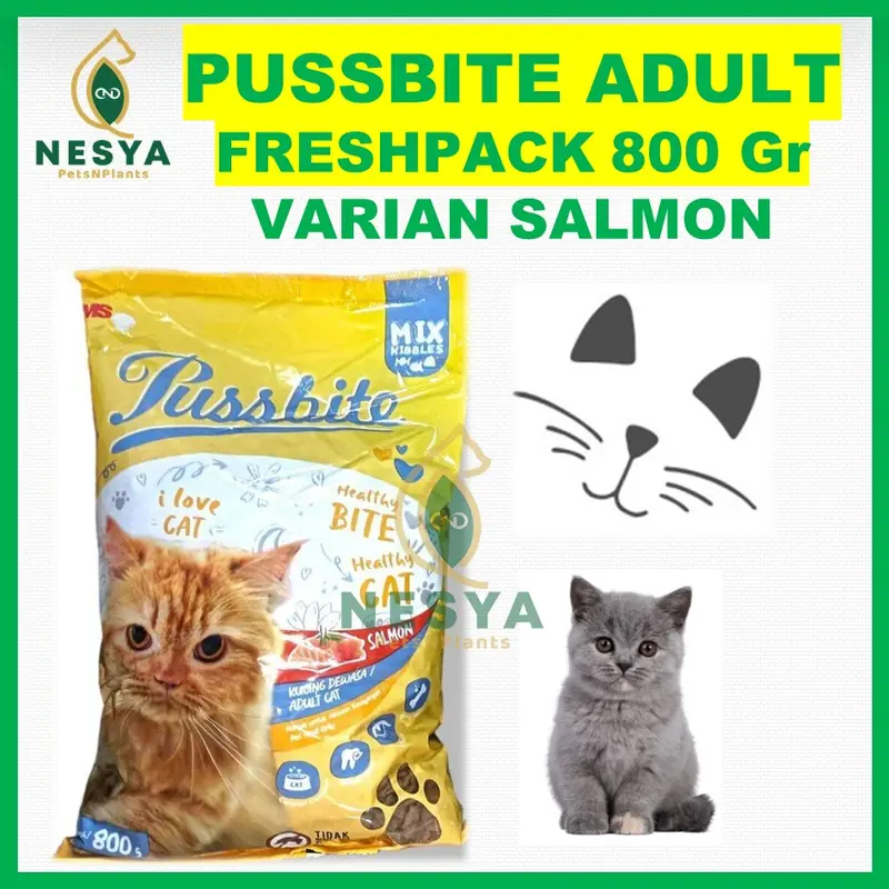 Bundling 2 PCS Pussbite Makanan Kucing Kering Premium Frespack 800Gr 3