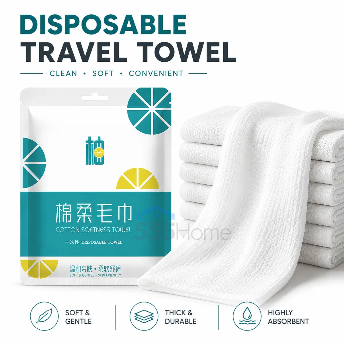 [SG] Disposable Travel Towel | Thick Cotton Bath Towel | Hotel Gym Camping Beach