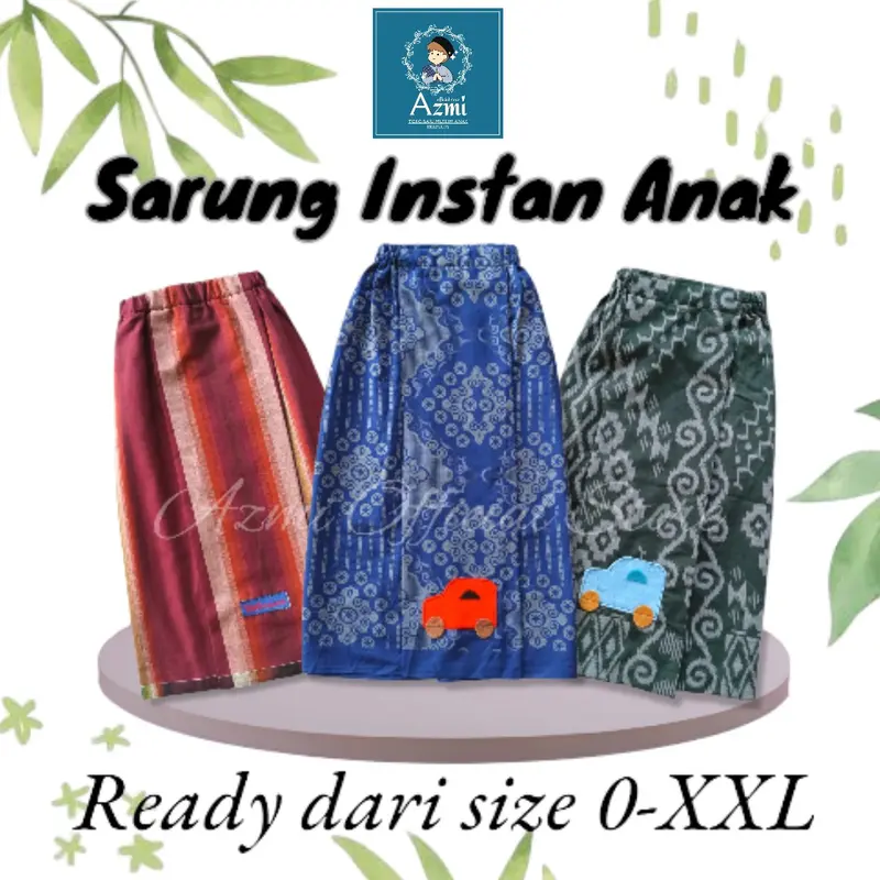 Sarung Instan Anak, sarung model rok, sarung praktis, sarung murah, sarung kekinian 0
