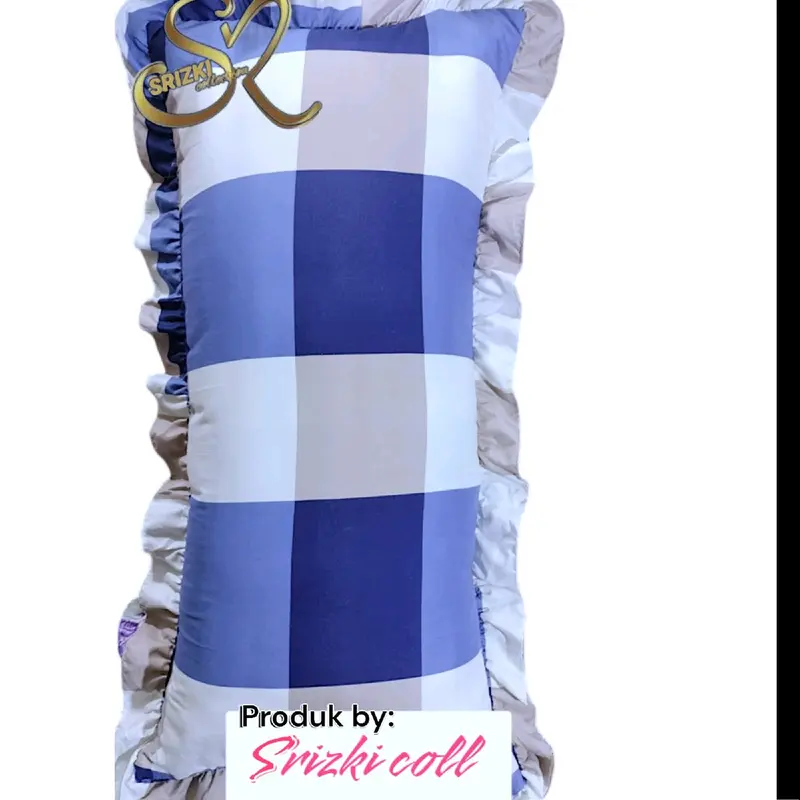 bantal cinta jumbo + sarung  Katun Rumbai uk 50 x 100 cm  empuk nyaman dan tebal FULL SILIKON HCS standar HOTEL Bed 5