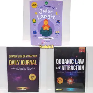 Paket isi 3 Buku Motivasi Quranic Law Of Attraction + The Power Of Jalur Langit + Daily Journal Psychology