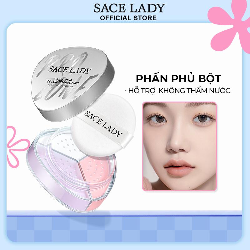 LIVE Phấn phủ mặt SACE LADY mỹ phẩm trang điểm mặt mờ chống nước lâu trôi Cosmetic phấn 10.5g