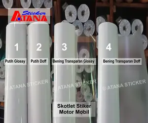 Skotlet Putih Glossy Doff Transparan Stiker White Hybrid Bening Tembus Pandang Clear Tempered Glass PPF VPF Cutting Sticker Anti Gores Lampu Headlamp Speedometer Aquarium Antigores Dekorasi Variasi Interior Eksterior Aksesoris Sepeda Listrik Motor Mobil