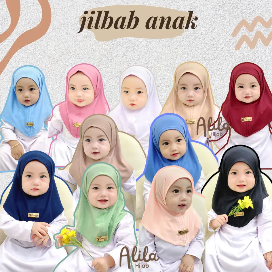 ALILA Hijab - Jilbab Anak Maurin Newborn Usia 0-1 Th Simple