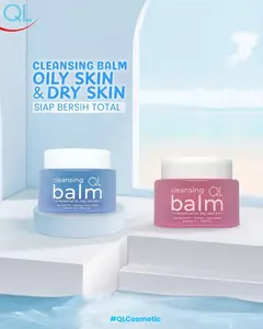 [HARGA SPECIAL] QL Cosmetic Cleansing Balm - Pembersih wajah double cleansing normal to dry dan normal to oily - 50 gram cream  cleanser pembersih  wajah untuk kulit bruntusan