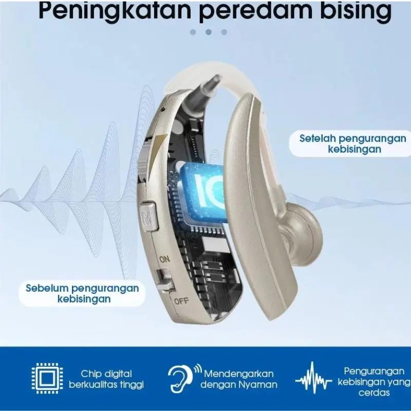 Britzgo Alat Bantu Dengar digital pendengaran telinga orang tua original terbaik hearing aid | mini hearing amplifiers 500 jam Baterai tahan