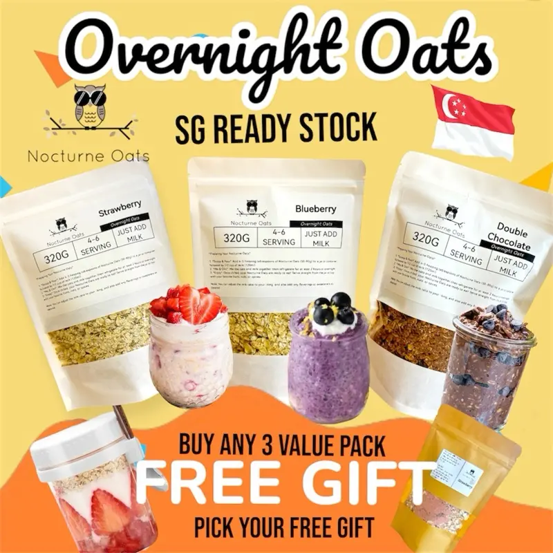 Nocturne Oats Overnight Oats Premix 320g Value Pack - Instant Oatmeal Breakfast