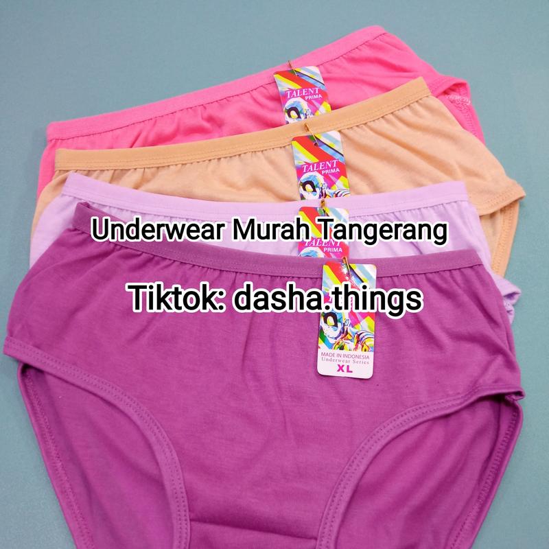 PROMO Celana Dalam Wanita ISI 3 PCS Motif Polos Premium Nyaman Stretch 0