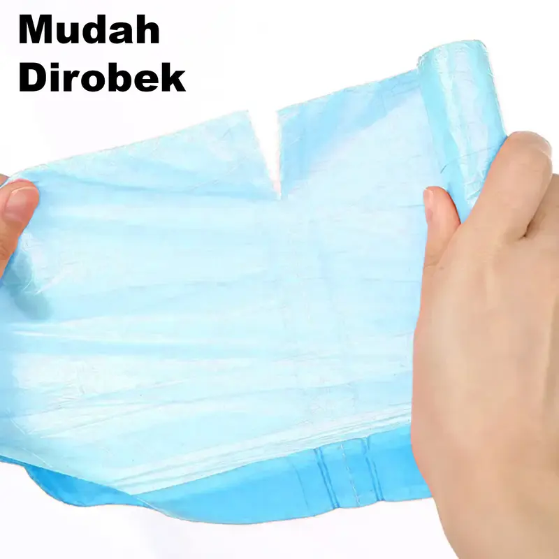 Kantong Plastik Sampah Set 5 Roll Plastik Sampah Kresek Rumah Tangga Dengan Tali Terbaru -LD-1 4