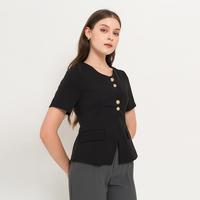 Gambar Chocochips - Laverna Top / Atasan Wanita Modis Lengan Pendek Model Depan Asimetris - Black, S dari Chocochips Boutique Kota Administrasi Jakarta Barat 2 Tokopedia