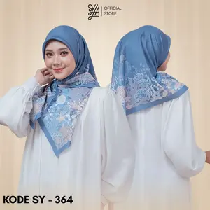 Hijab Motif 301-400 Segi Empat Voal Premium Laser Cut Free Pouch by Syla Hijab
