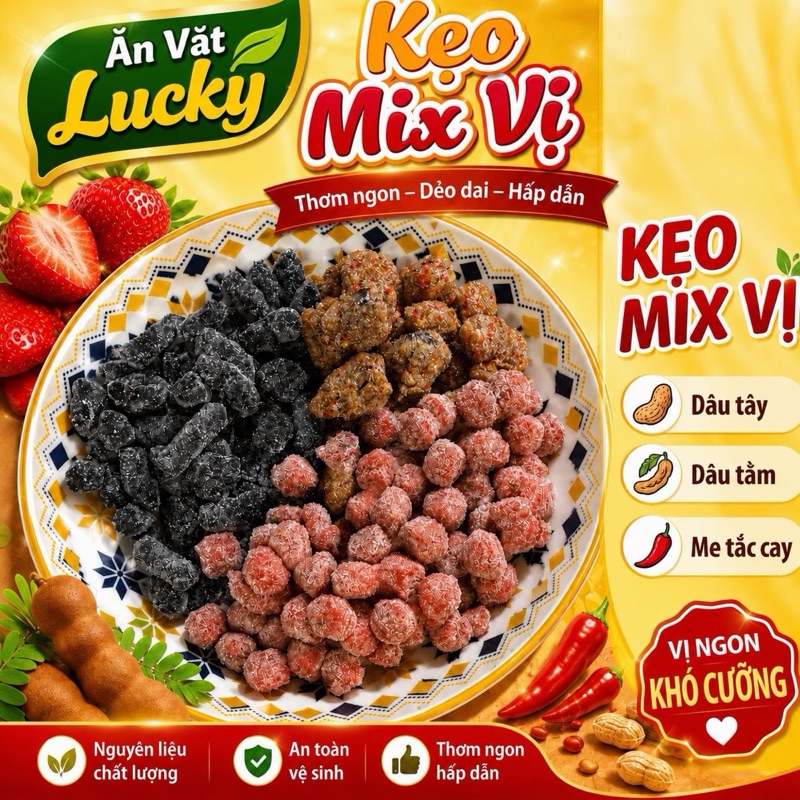 500g Kẹo mix vị dâu tây