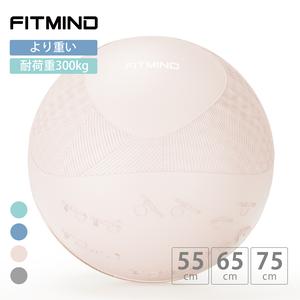 FITMIND バランスボール バランスぼーる ヨガポール ぼーる リハビリ ボール yoga ball エクササイズボール 子供 育児 gymnastic ball 厚い アンチバースト 耐荷重300kg ハンドポンプ付